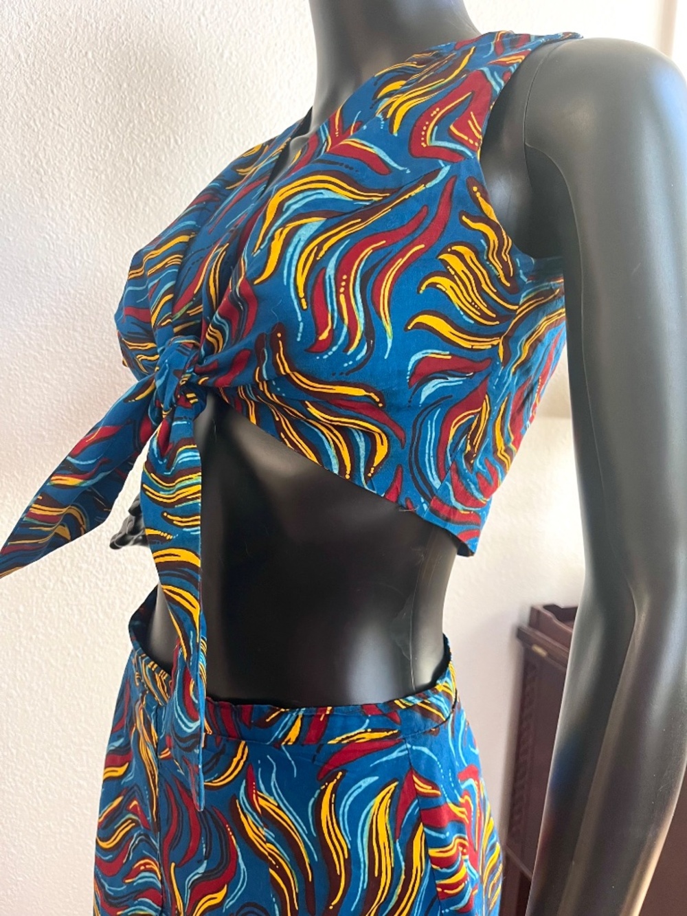Vintage 1960's Bou Boudima Jamaican Two Piece Dress, Size S, Great Condition